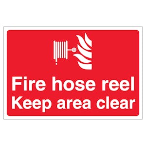 Fire Hose Reel Keep Area Clear - Anti-Slip Floor Sign