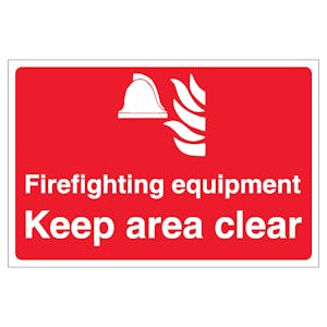 Firefighting Equipment Keep Area Clear - Anti-Slip Floor Sign