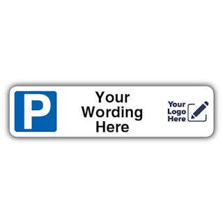 Parking Icon Custom Wording Landscape - Your Logo Here