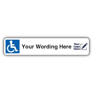 Disabled Parking Custom Wording Kerb Sign - Your Logo Here
