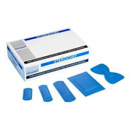 Blue Food Area Plasters Assorted (Pack of 100)