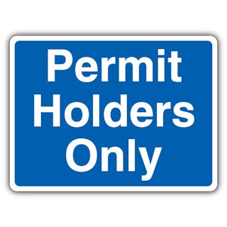 Permit Holders Only