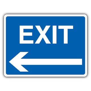 Exit - Blue Arrow Left