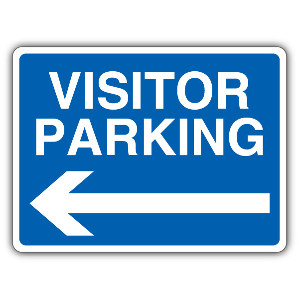 Visitor Parking - Blue Arrow Left | Visitor & Customer | Parking ...