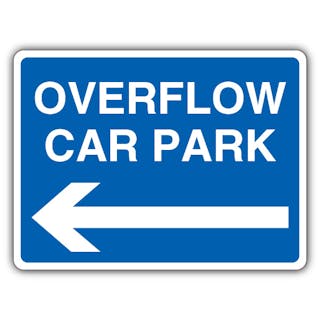 Overflow Car Park - Blue Arrow Left