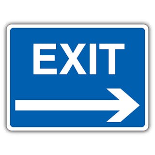 Exit - Blue Arrow Right