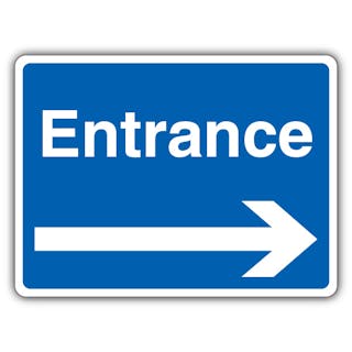 Entrance - Blue Arrow Right