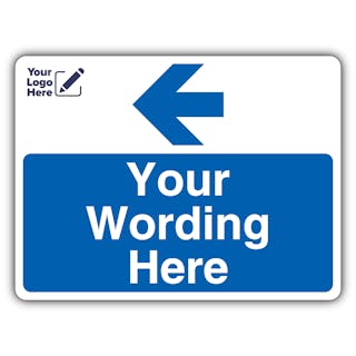 Custom Logo - Blue Parking - Arrow Left - Landscape