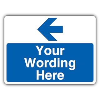 Custom - Blue Parking - Arrow Left - Landscape