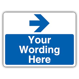 Custom - Blue Parking - Arrow Right - Landscape