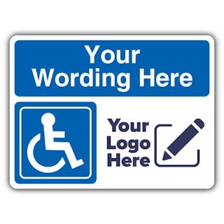 Large Disabled Parking Icon Large Landscape - Your Logo Here