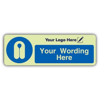 Custom Life Jackets Must Be Worn Beyond This Point - Narrow Landscape - Your Logo Here