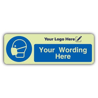 Mandatory Face Mask - Narrow Landscape - Your Logo Here