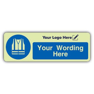 Mandatory High Visability Clothing - Narrow Landscape - Your Logo Here