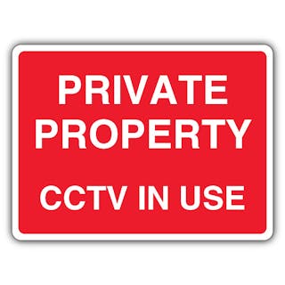 Private Property CCTV In Use 