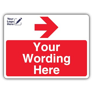 Custom Logo - Red Parking - Arrow Right - Landscape