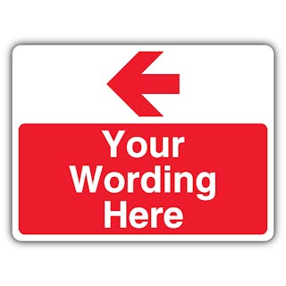 Custom - Red Parking - Arrow Left - Landscape