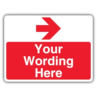 Custom - Red Parking - Arrow Right - Landscape