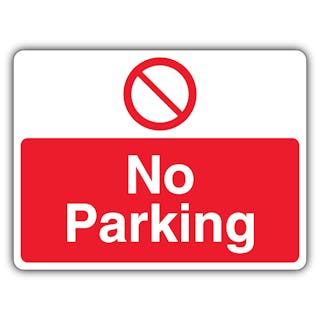 No Parking - Prohibition Symbol - Landscape