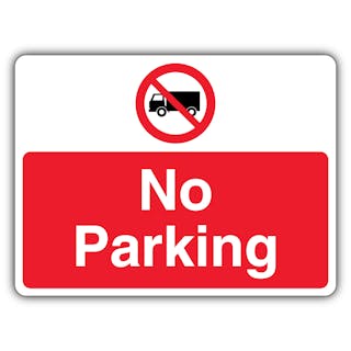 No Parking - Prohibition Symbol With Lorry