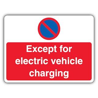 Except Electric Vehicle Charging - No Waiting  - Landscape