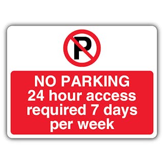 No Parking/24 Hr Access Required  - Prohibition 'P' - Landscape