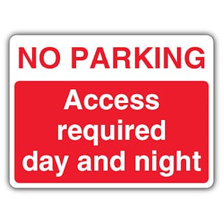 No Parking Access Required Day And Night - Landscape