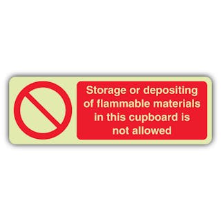 Photoluminescent Storage Or Depositing Of Flammable Materials - Landscape