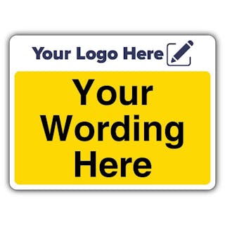 Yellow Custom Wording Large Landscape - Your Logo Here