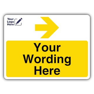 Custom Logo - Yellow Parking - Arrow Right - Landscape