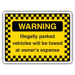 Illegally Parked Vehicles Will Be Towed At Owners Expense - Border