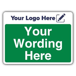Green Custom Wording Large Landscape - Your Logo Here