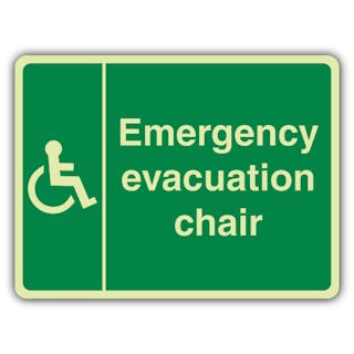 Photoluminescent Emergency Evacuation Chair - Large Landscape