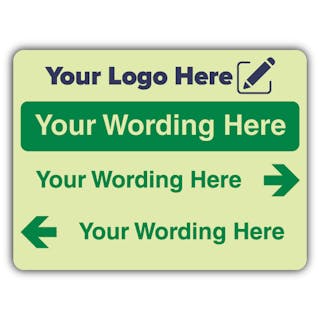 Wayfinding Dual Green - Landscape - Your Logo Here