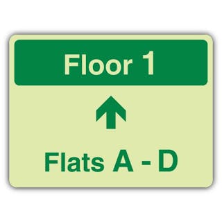 Photoluminescent Floor 1 Flats A to D 