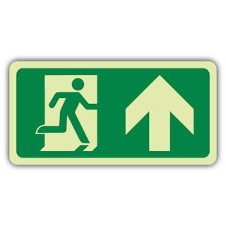 Photoluminescent Emergency Exit Arrow Up