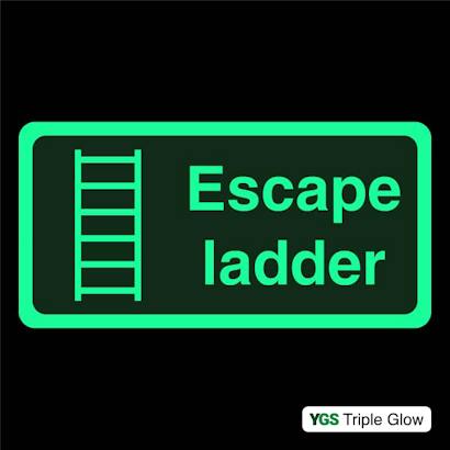 Photoluminescent Escape Ladder - Green Ladder - Landscape Sign ...