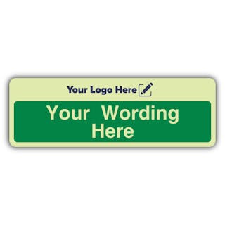 Wayfinding Green - Narrow Landscape - Your Logo Here