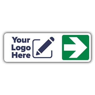 Green Arrow Right Landscape - Your Logo Here