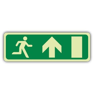 GloReflect Emergency Exit Arrow Up - EC Directive - Slim Landscape