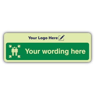 Emergency Assembly Point - Narrow Landscape - Your Logo Here