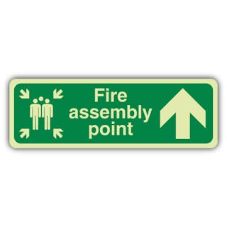 Photoluminescent Fire Assembly Point Arrow Up