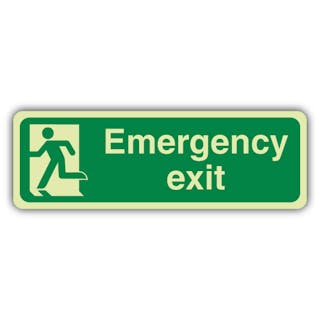 Photoluminescent Emergency Exit - Landscape