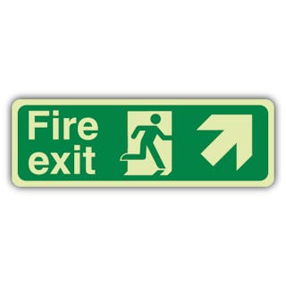 GloReflect Fire Exit Arrow Up Right