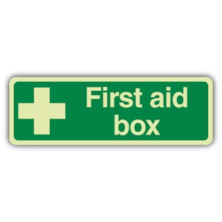 Photoluminescent First Aid Box - Landscape