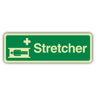 Photoluminescent First Aid Stretcher - Slim Landscape