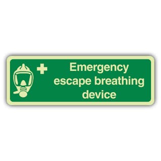 Photoluminescent Emergency Escape Breathing Device - Landscape