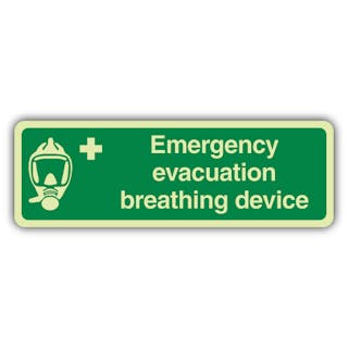 Photoluminescent Emergency Evacuation Breathing Device - Slim Landscape