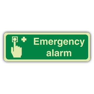 Photoluminescent Emergency Alarm - Landscape 