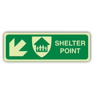 Photoluminescent Shelter Point Down Left